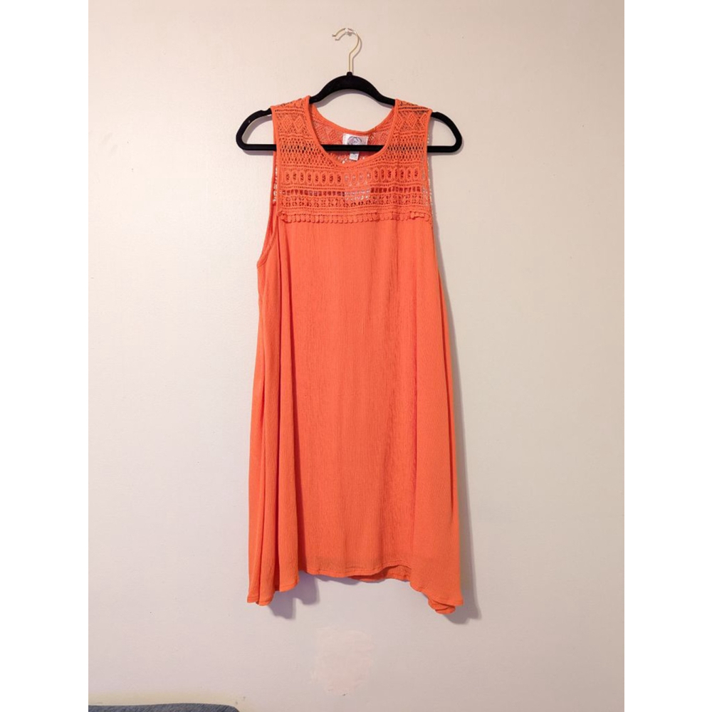 Coral Crochet Sun Dress Size Extra Large
